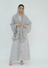 Floral Embroidery Abaya for Women - Aurohaya